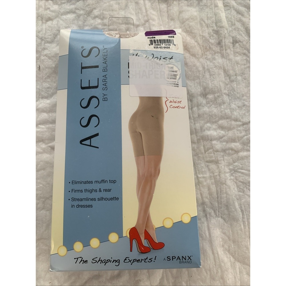 NIP Spanx Assets Hi-Waist Mid-Thigh Shaper Nude Size 6